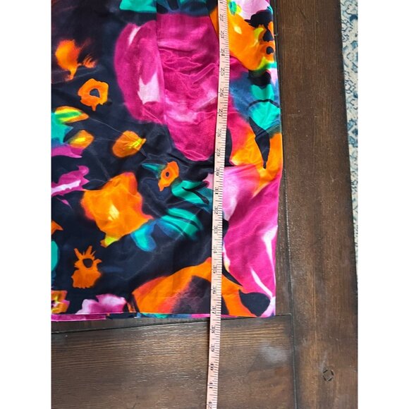 St. John Floral Dress Watercolor Sleeveless Pencil Sheath Lined Silk Pockets 6 - Picture 10 of 13